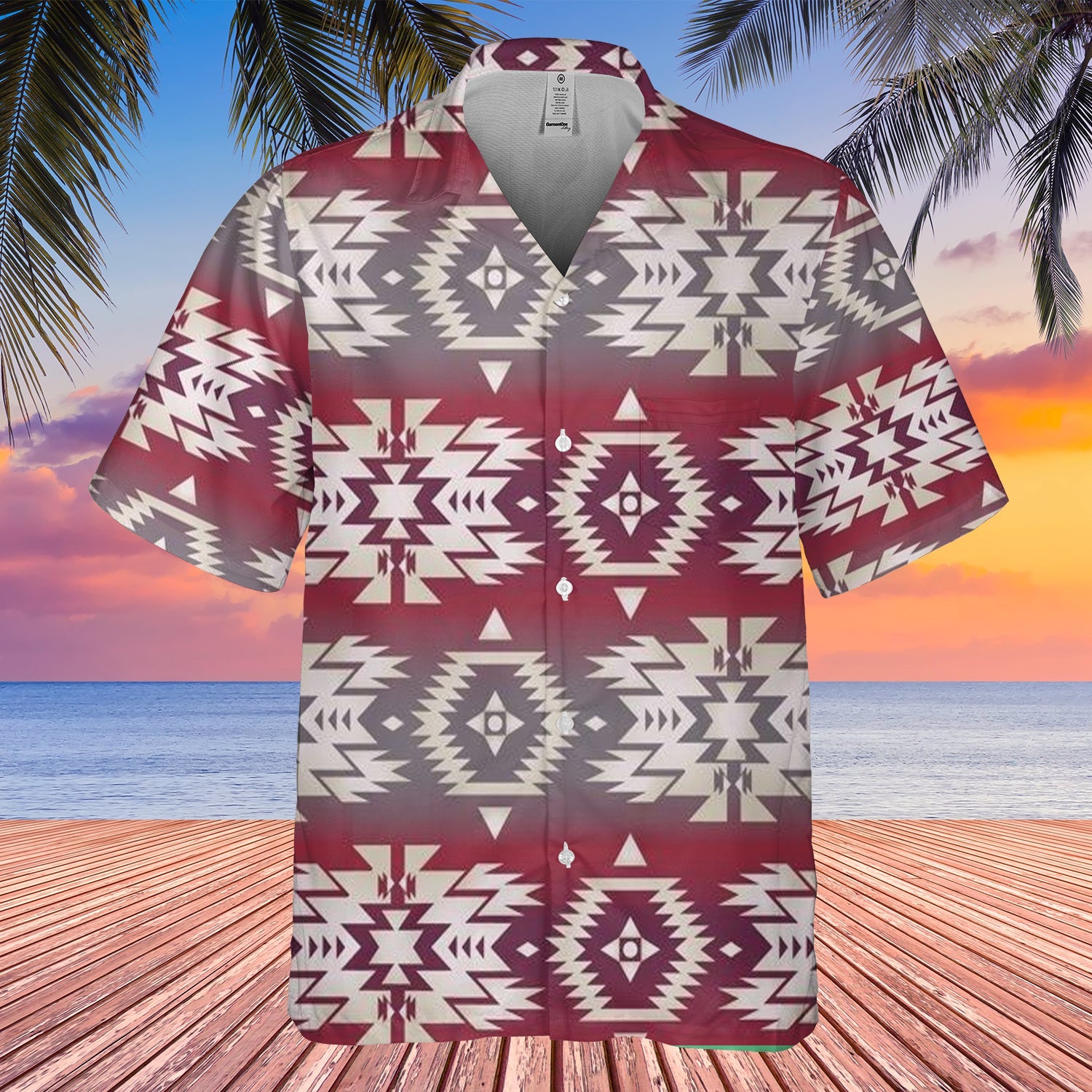 GB-HW00093 Pattern Native Hawaiian Shirt 3D