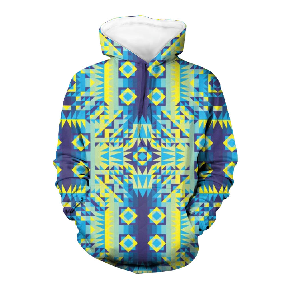 HD00060 Pattern  Blue Native 3D Hoodie