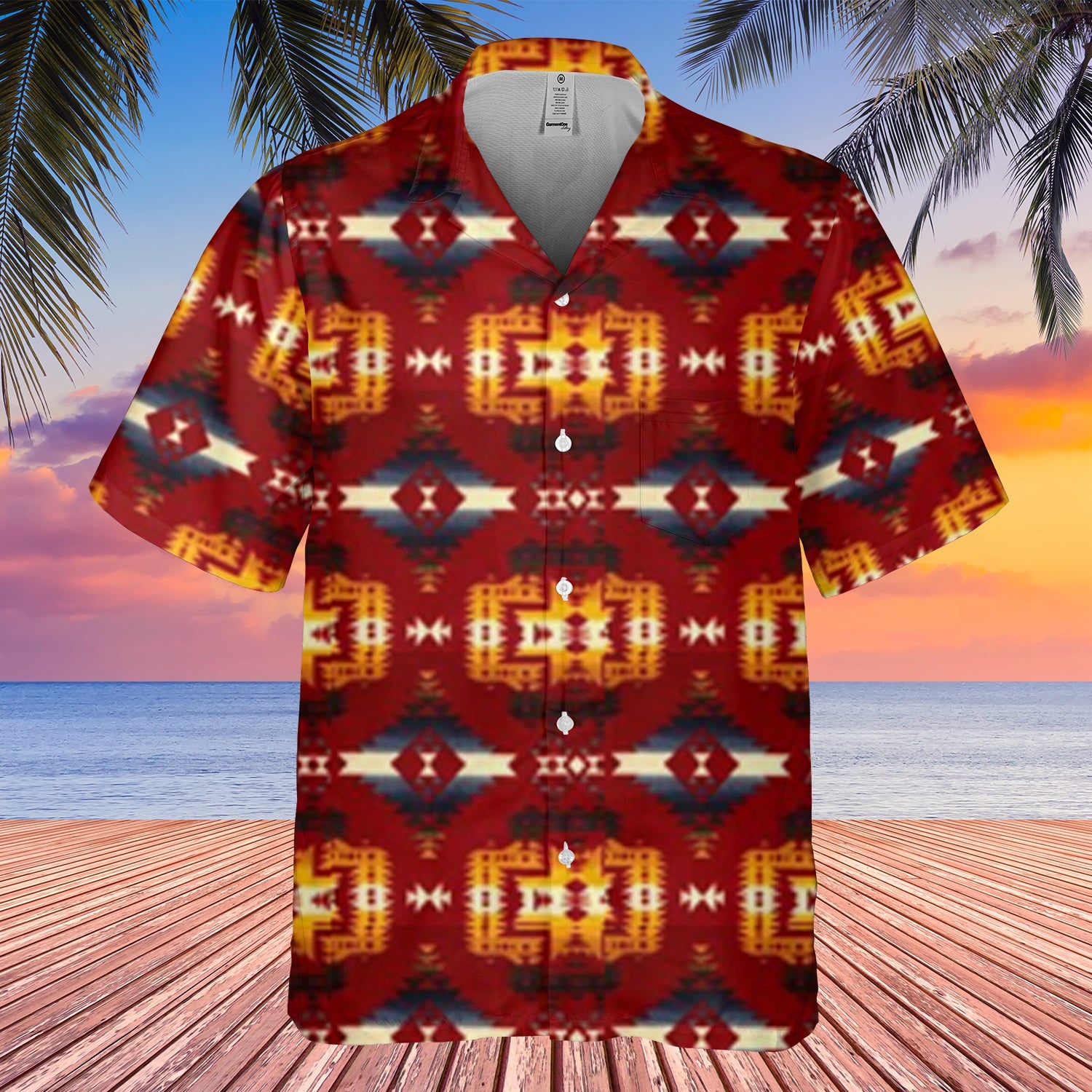 GB-HW00088 Pattern Native Hawaiian Shirt 3D