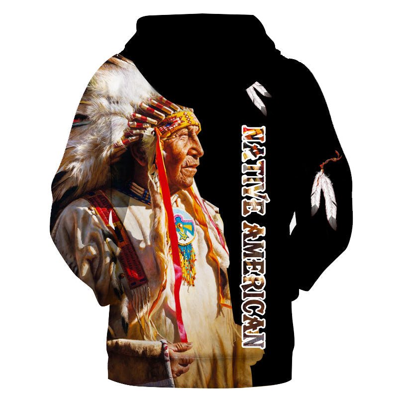 GB-NAT00436 Chief Native 3D Hoodie