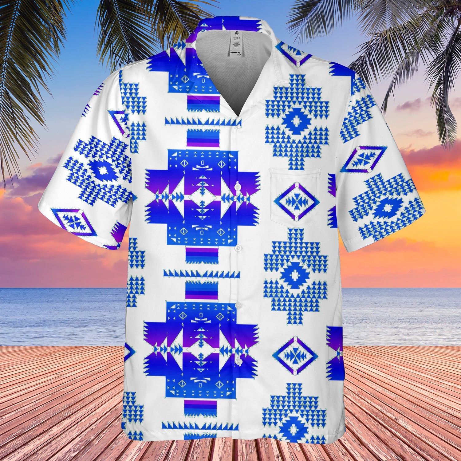 GB-NAT00720-11 Pattern Native Hawaiian Shirt 3D