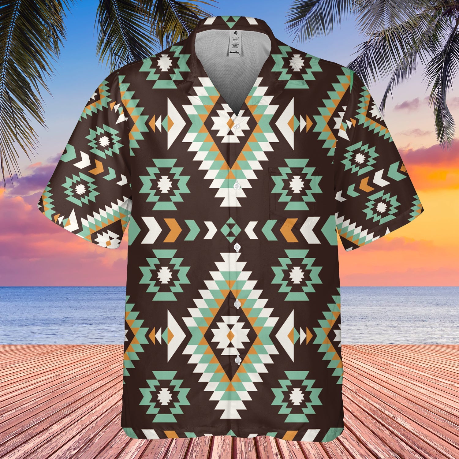 GB-HW000122 Pattern Native Hawaiian Shirt 3D