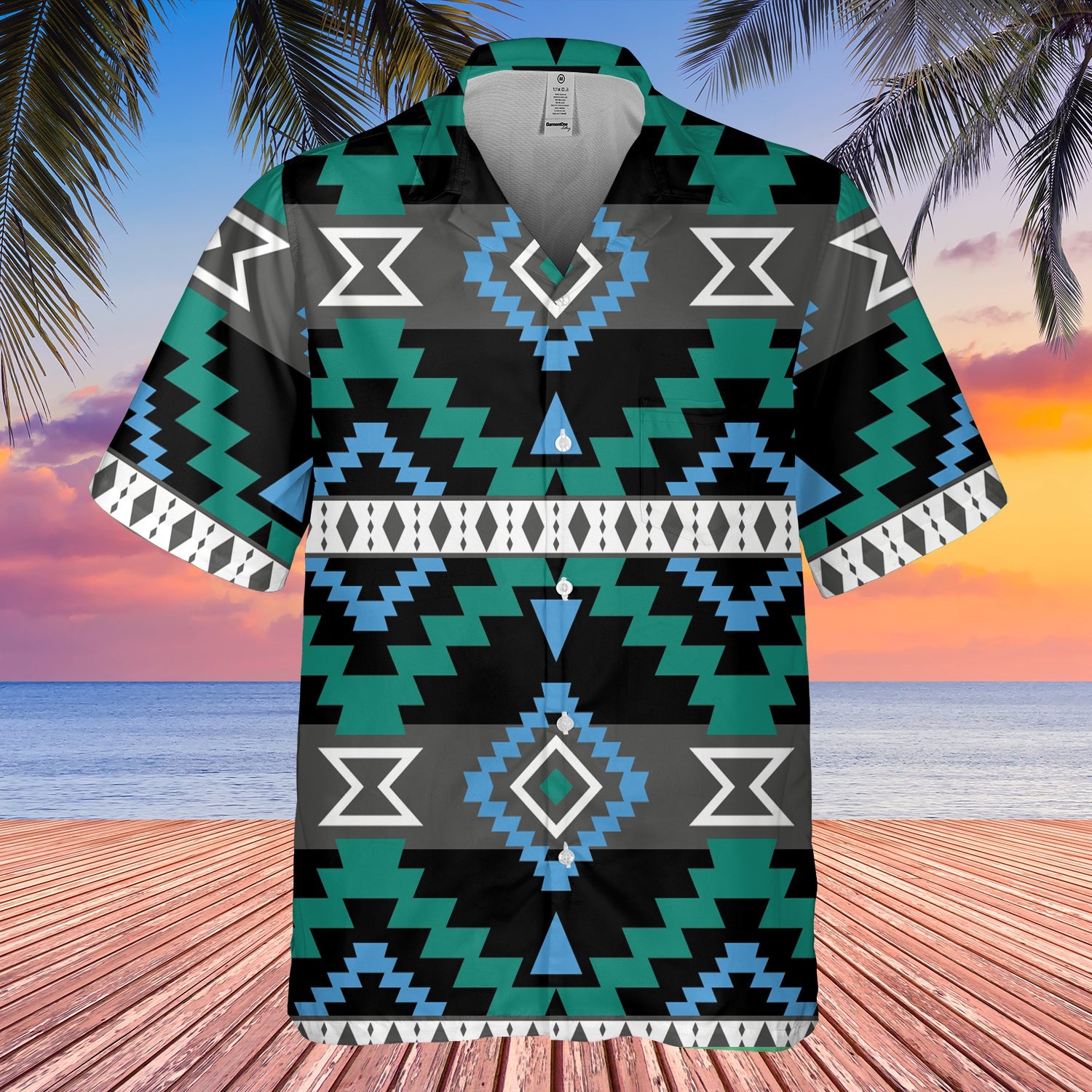 GB-HW000127 Pattern Native Hawaiian Shirt 3D