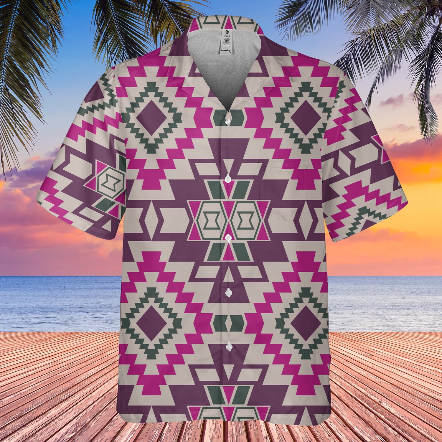 GB-HW000125 Pattern Native Hawaiian Shirt 3D