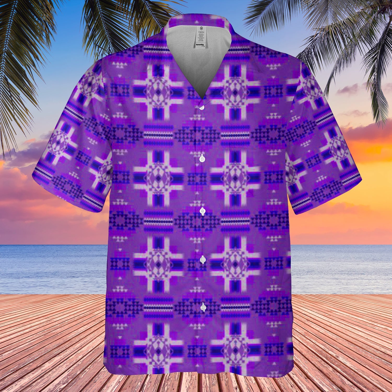 GB-HW000107  Pattern Native Hawaiian Shirt 3D