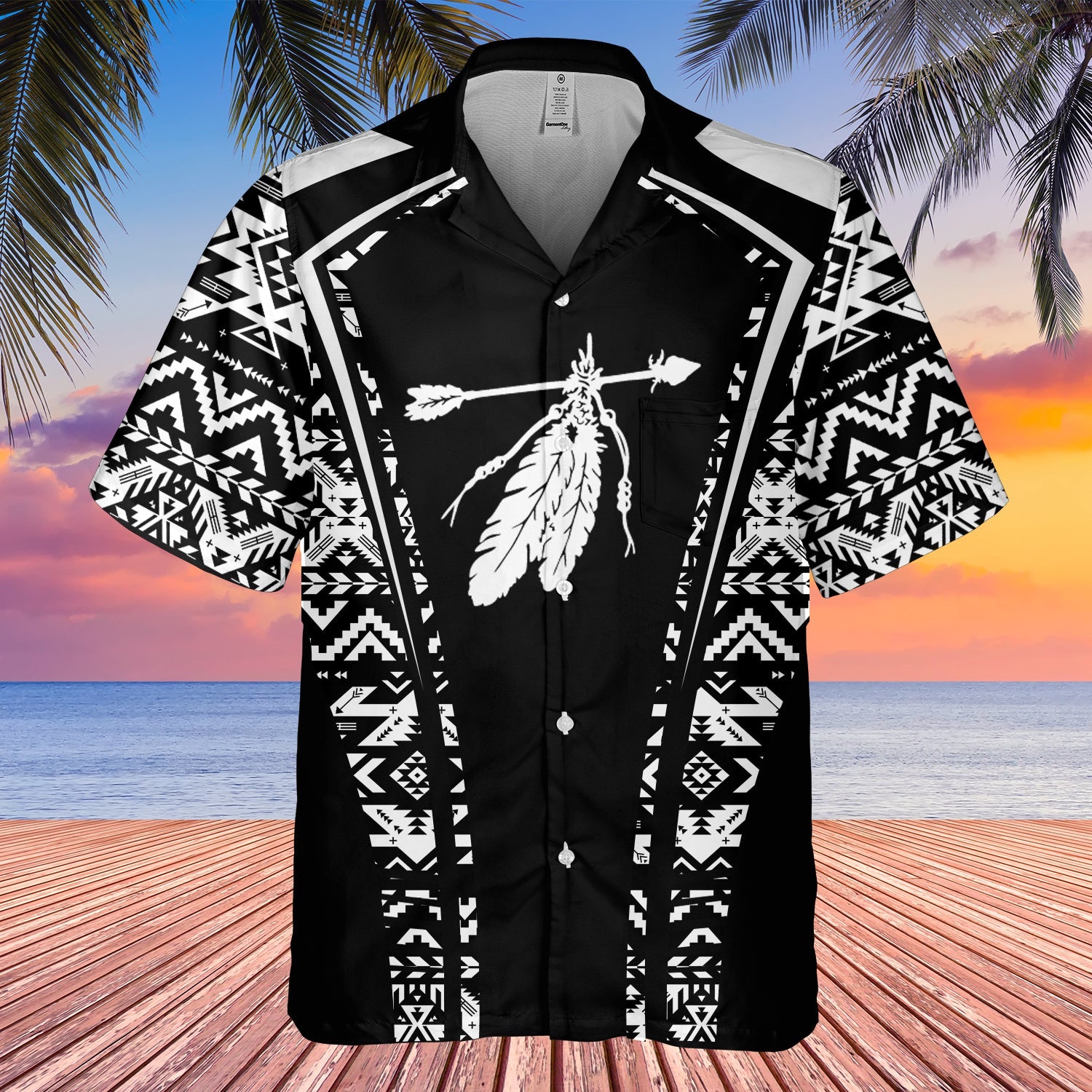 Tribe Design Native American Hawaiian Shirt 3D