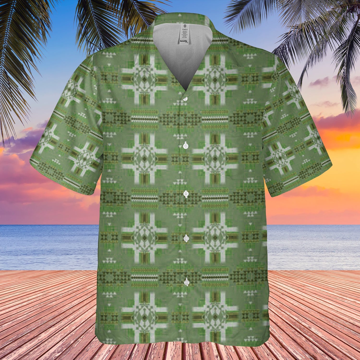 GB-HW000106  Pattern Native Hawaiian Shirt 3D