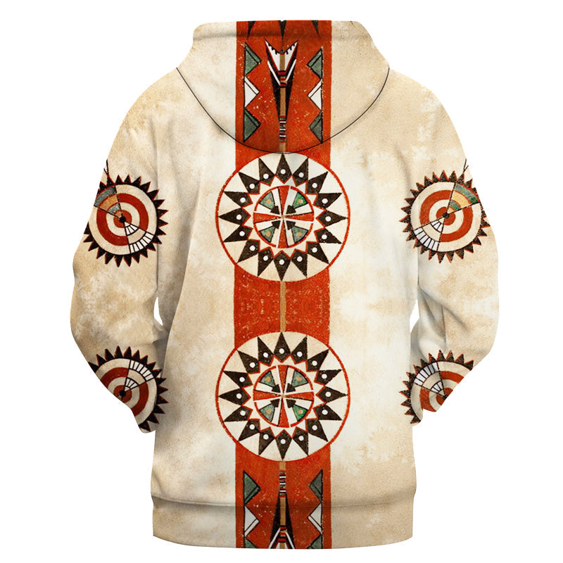 GB-NAT00367-03 Native Drum Head Pattern Native 3D Hoodie