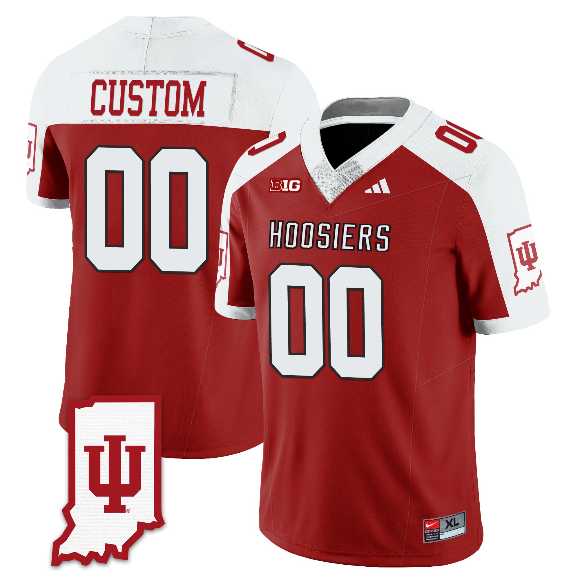 Custom Indiana Hoosiers Football Limited Vapor Jersey - All Stitched
