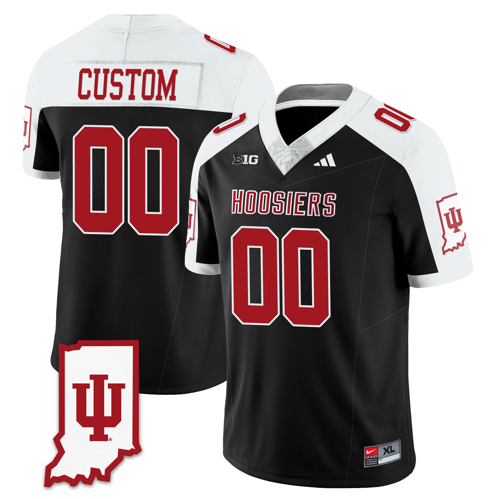 Custom Indiana Hoosiers Football Limited Vapor Jersey - All Stitched