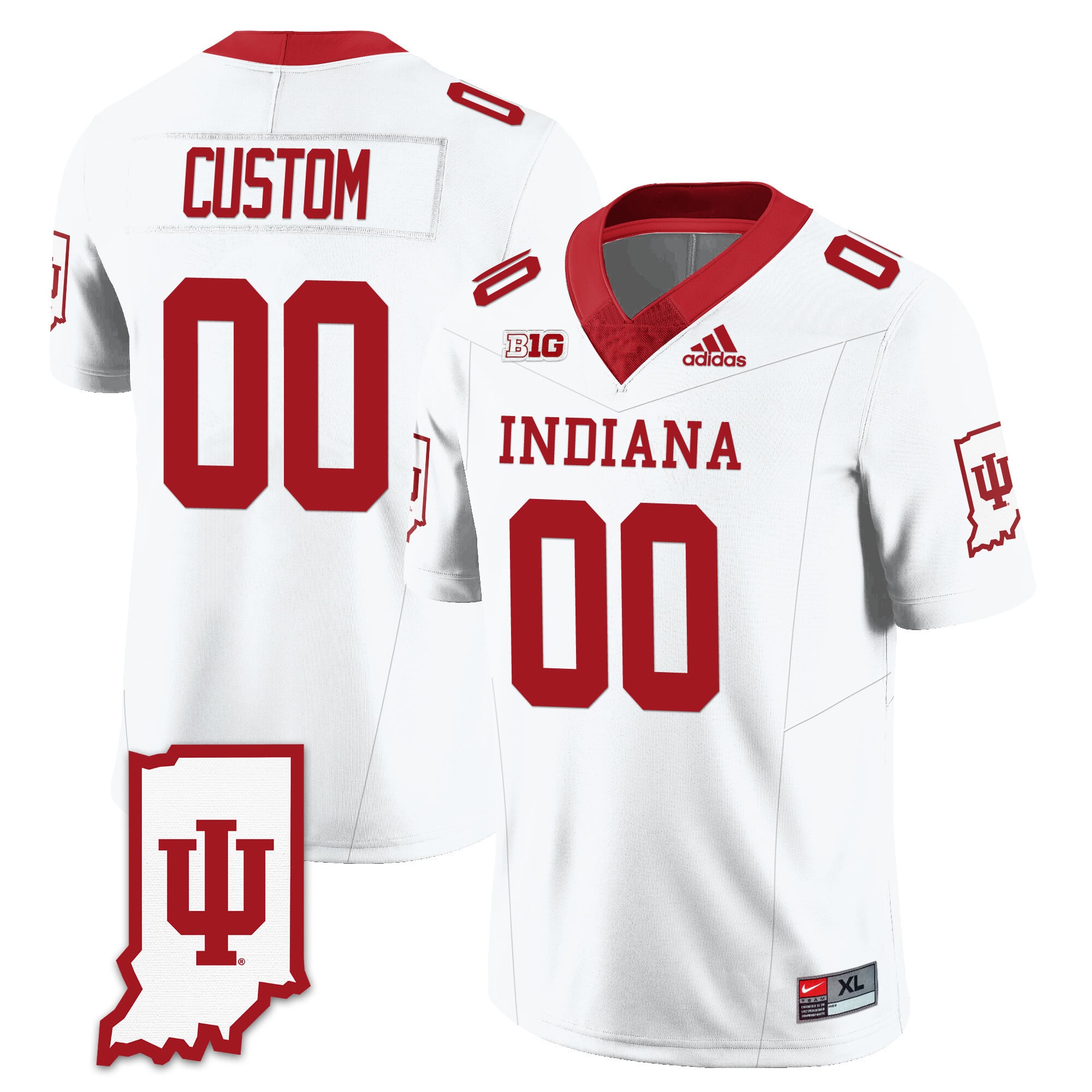 Custom Indiana Hoosiers Football Limited Vapor Jersey - All Stitched