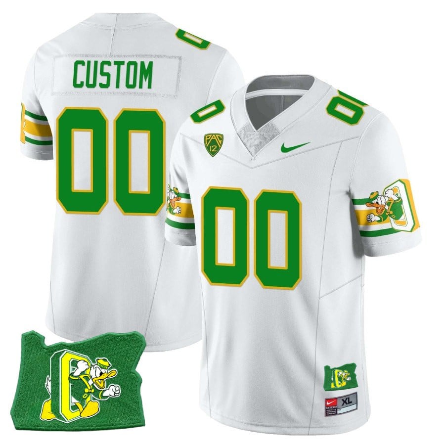 Custom Oregon Ducks âMighty Oregonâ Throwback Football Stitched Jersey â Oregon State