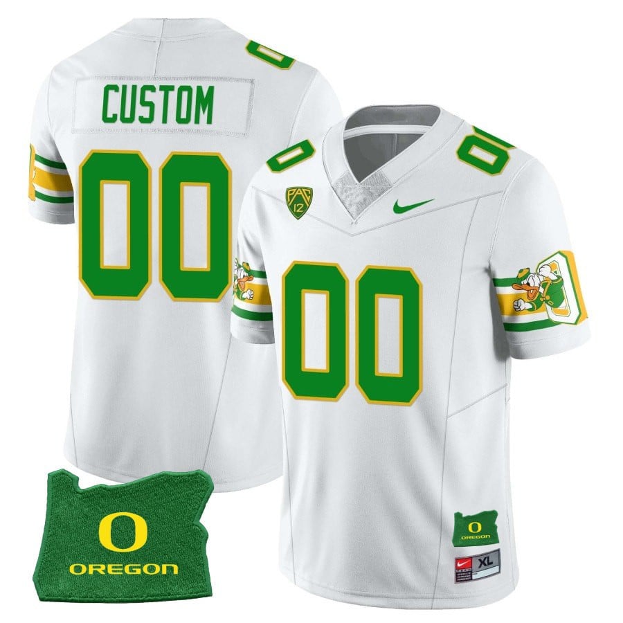 Custom Oregon Ducks âMighty Oregonâ Throwback Football Stitched Jersey â Oregon State