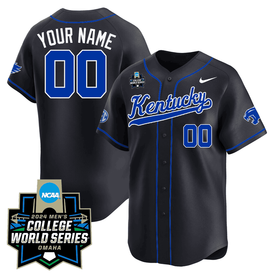 Custom Kentucky Wildcats 23/24 Jersey - 2024 College World Series Patch - All Stitched