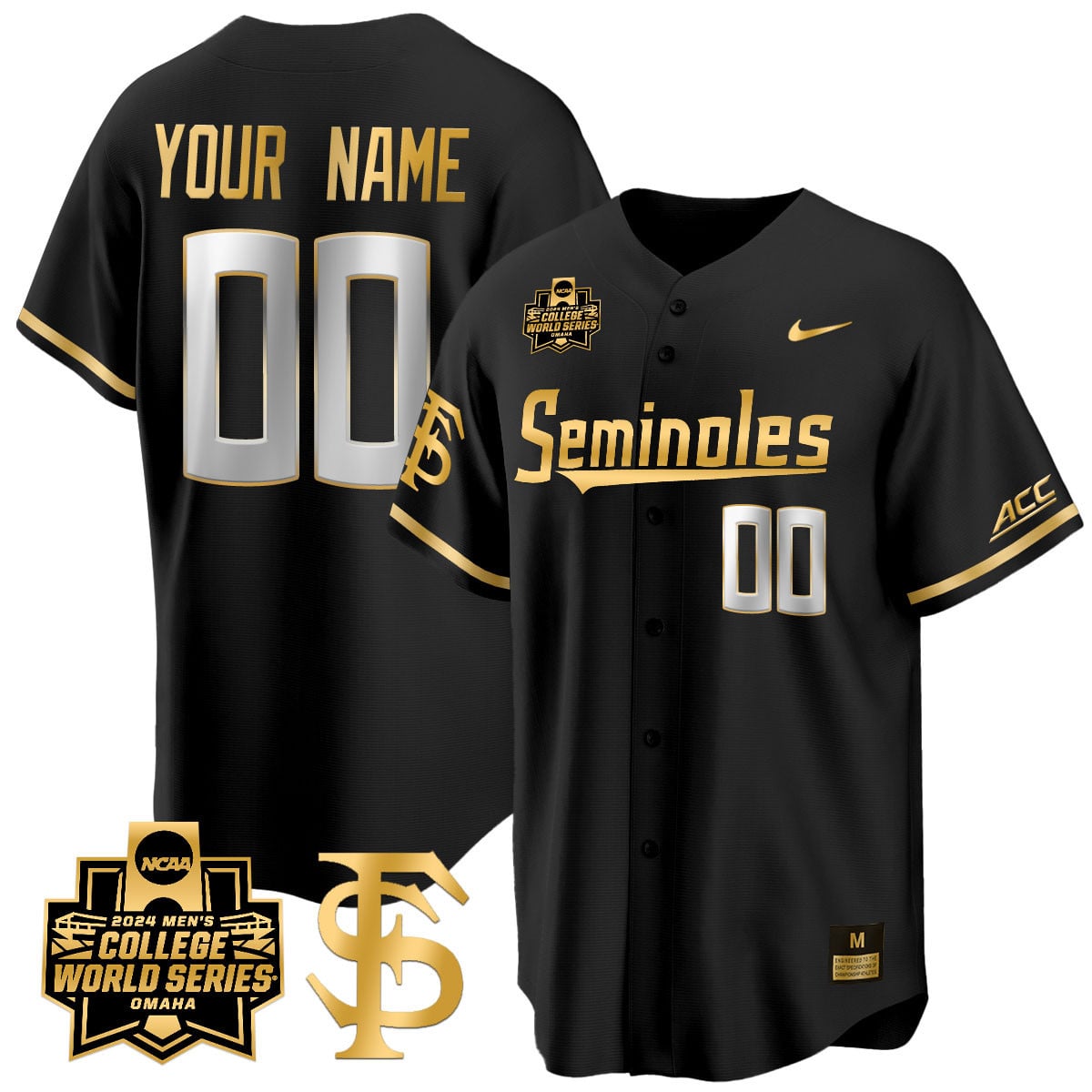 Custom Florida State Seminoles 2024 College World Series Vapor Premier Limited Jersey V1 - All Stitched