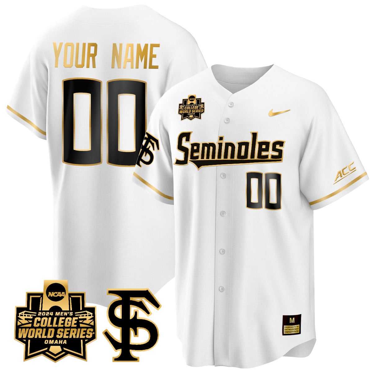 Custom Florida State Seminoles 2024 College World Series Vapor Premier Limited Jersey V1 - All Stitched