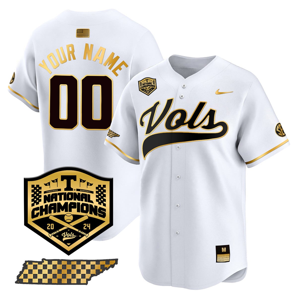 Custom Tennessee Volunteers 2024 National Champions Vapor Premier Limited Jersey - All Stitched