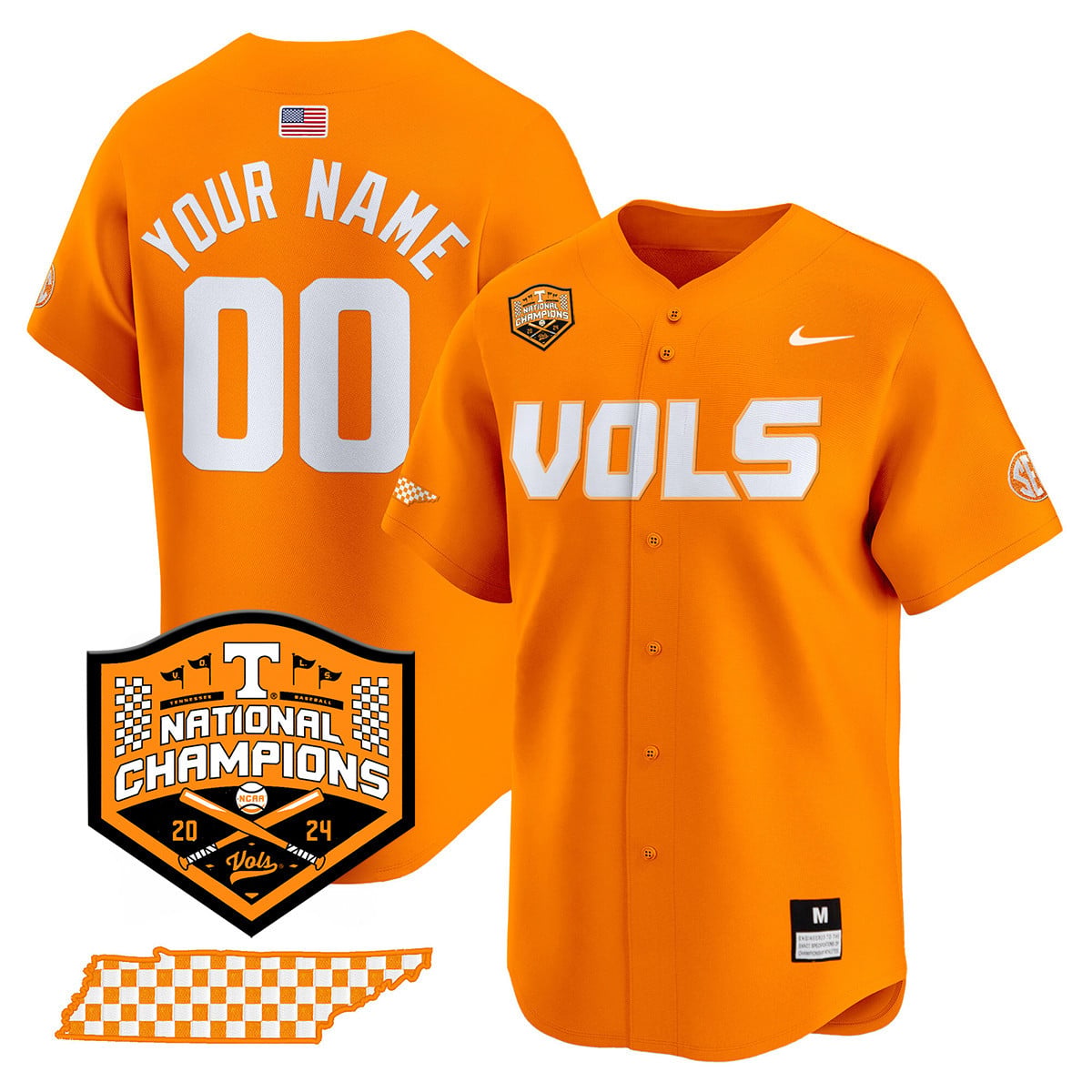 Custom Tennessee Volunteers 2024 National Champions Vapor Premier Limited Jersey V1 - All Stitched