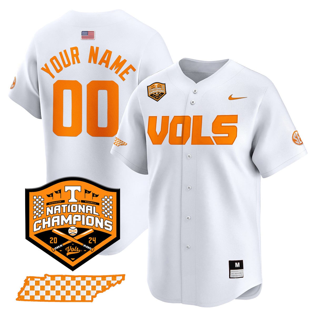 Custom Tennessee Volunteers 2024 National Champions Vapor Premier Limited Jersey V1 - All Stitched