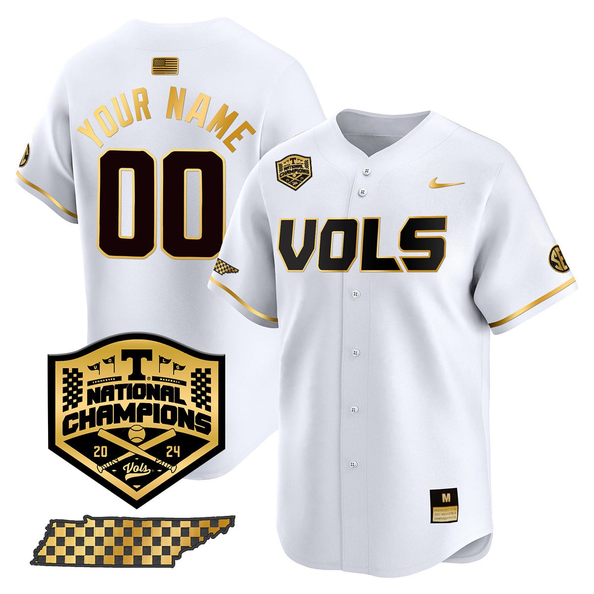 Custom Tennessee Volunteers 2024 National Champions Vapor Premier Limited Jersey V1 - All Stitched