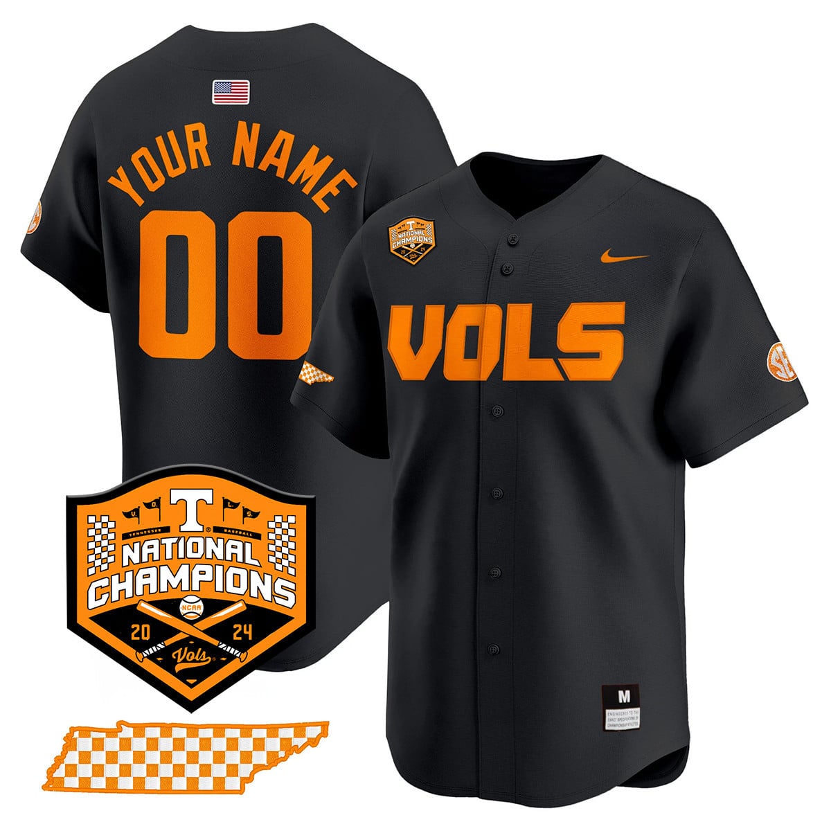 Custom Tennessee Volunteers 2024 National Champions Vapor Premier Limited Jersey V1 - All Stitched