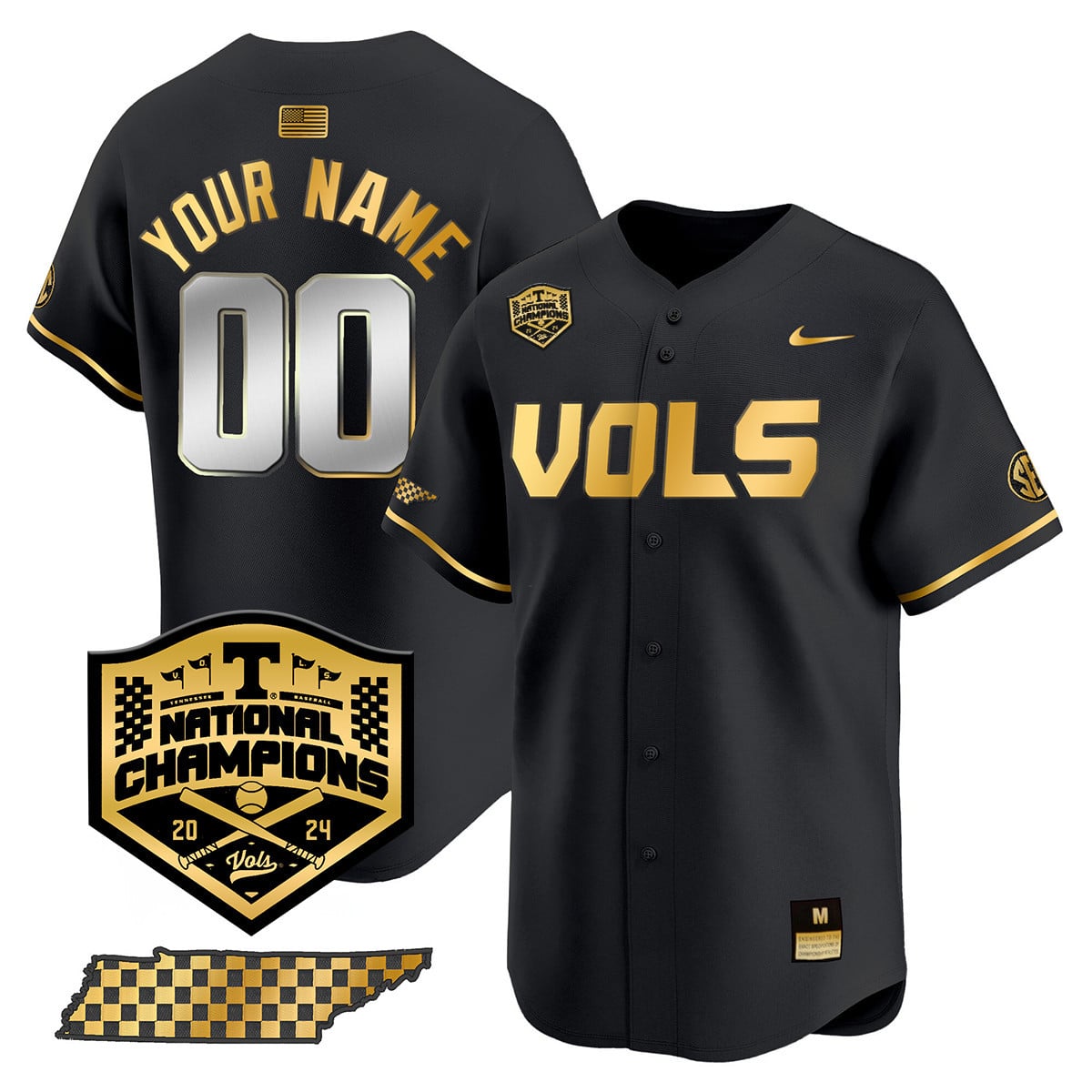 Custom Tennessee Volunteers 2024 National Champions Vapor Premier Limited Jersey V1 - All Stitched
