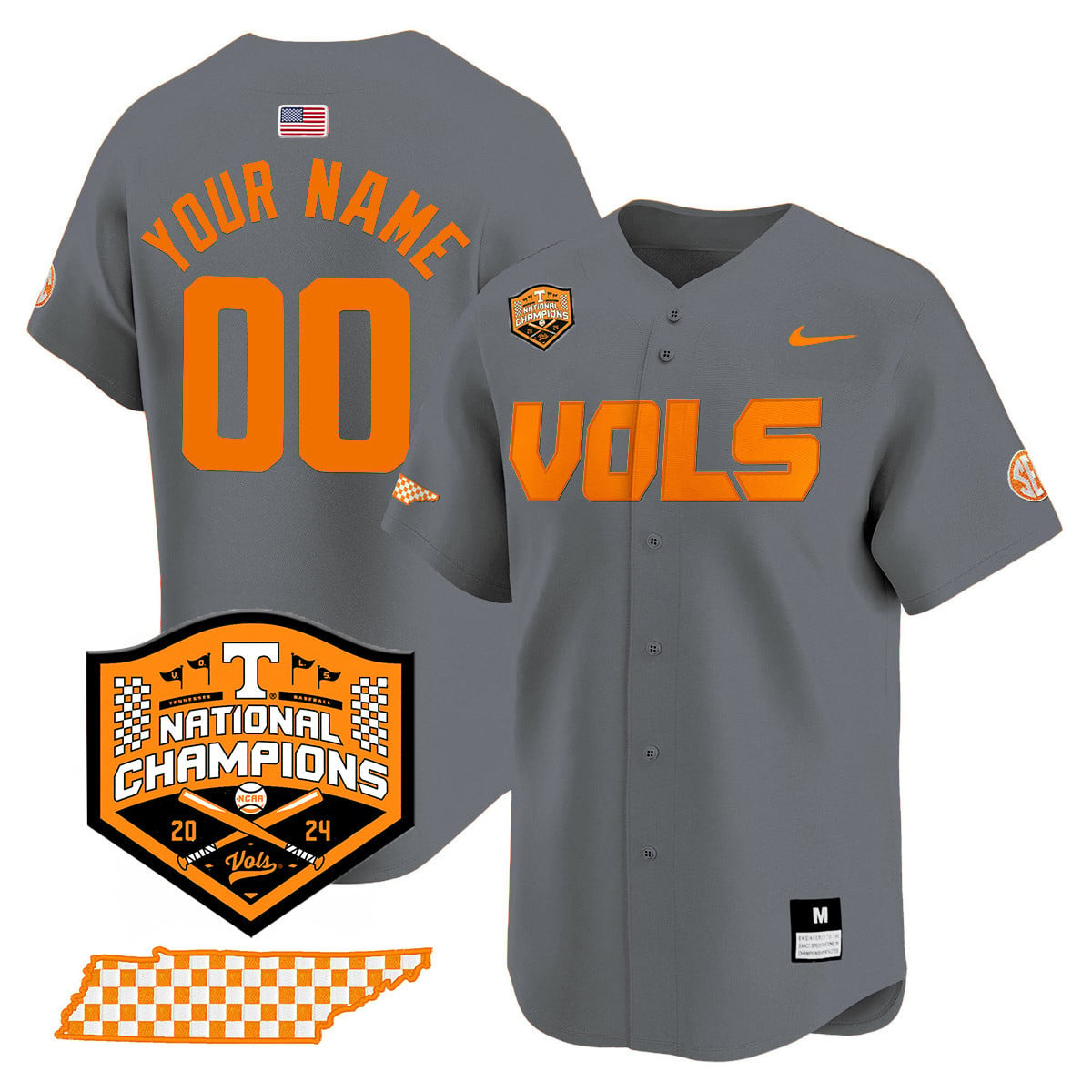 Custom Tennessee Volunteers 2024 National Champions Vapor Premier Limited Jersey V1 - All Stitched