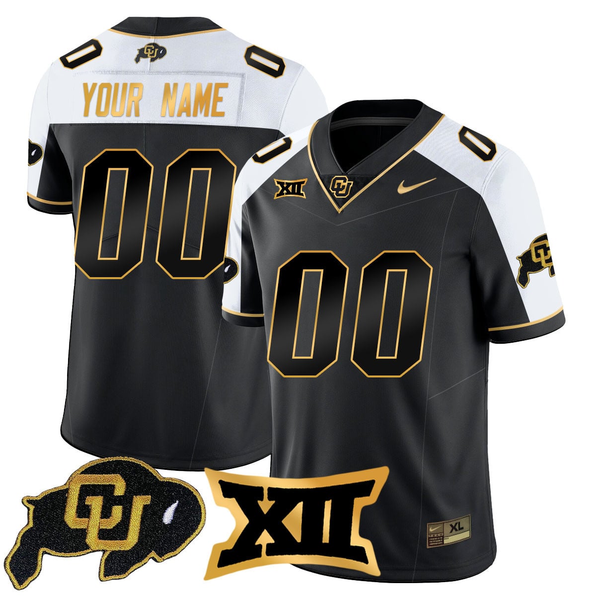 Custom Colorado Buffaloes 2024 Vapor Limited Gold Jersey - All Stitched