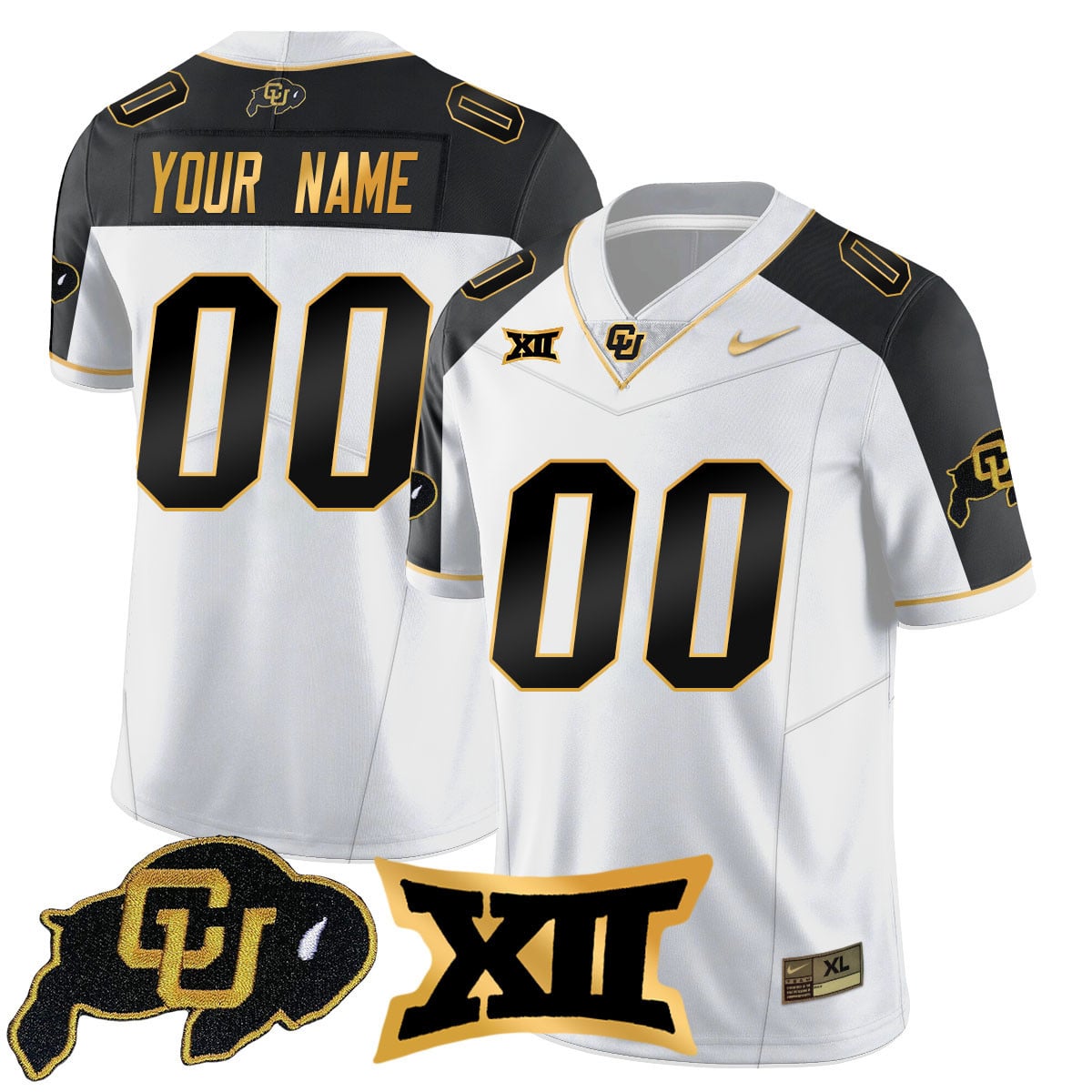 Custom Colorado Buffaloes 2024 Vapor Limited Gold Jersey - All Stitched