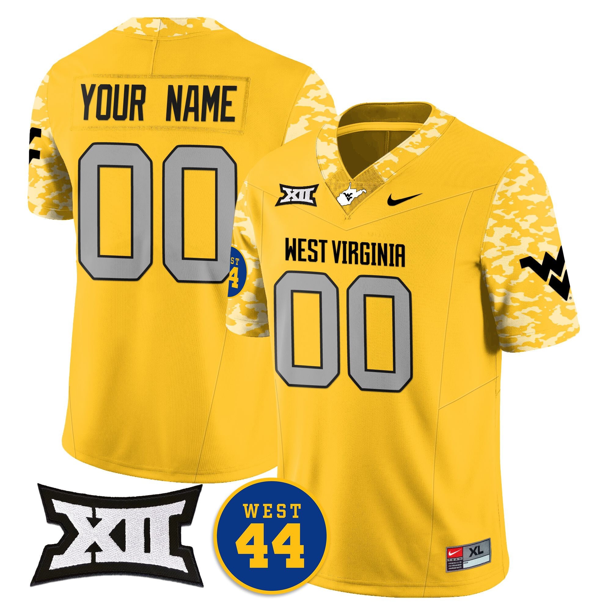 Custom Name/Gender West Virginia Mountaineers 2024 Vapor Limited Jersey - All Stitched - Honor Jerry West
