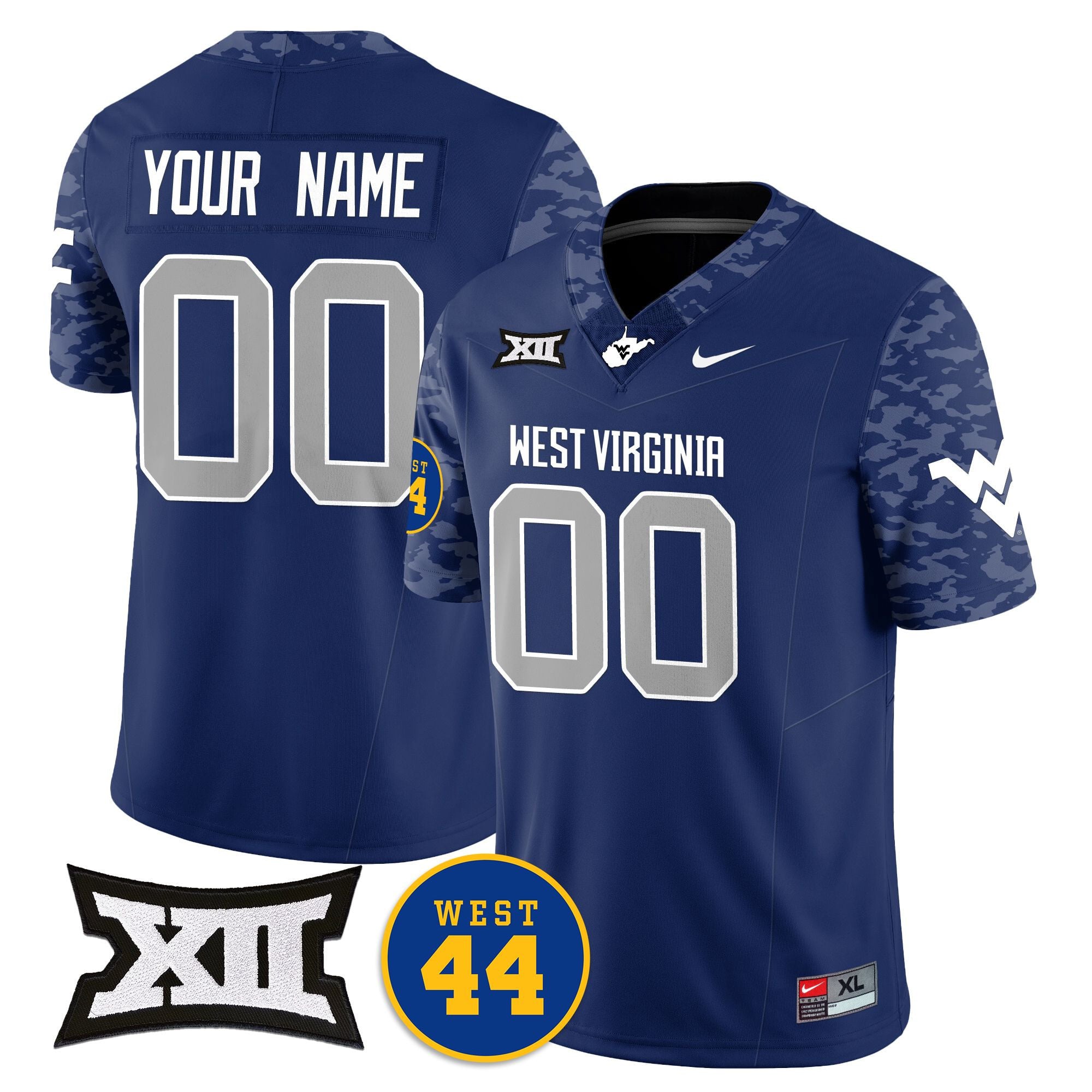 Custom Name/Gender West Virginia Mountaineers 2024 Vapor Limited Jersey - All Stitched - Honor Jerry West