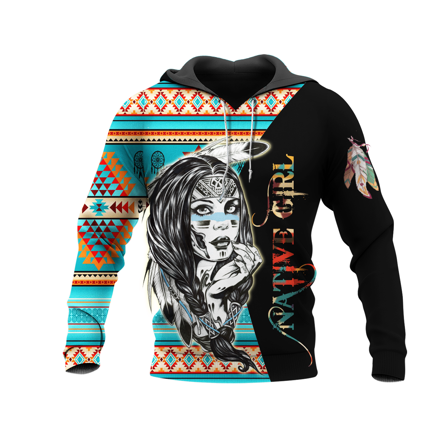 HD1111 Women Native American 3D Hoodie