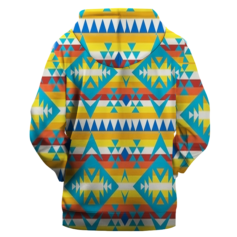 HD1103 Ethnic Geometric Pattern 3D Hoodie