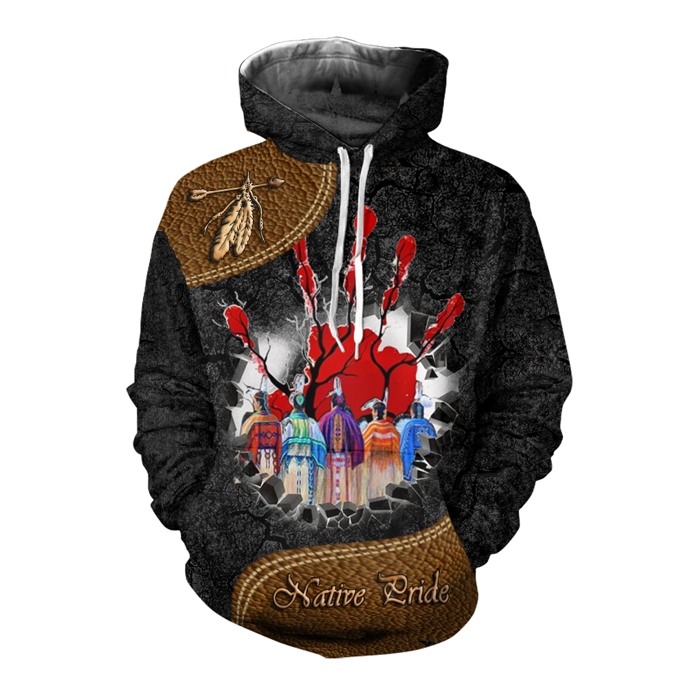 GB-NAT00624 Native Girls American 3D Hoodie