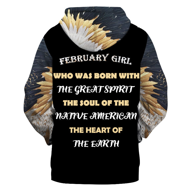 GB-NAT00472-02 Native Girl 3D Hoodie