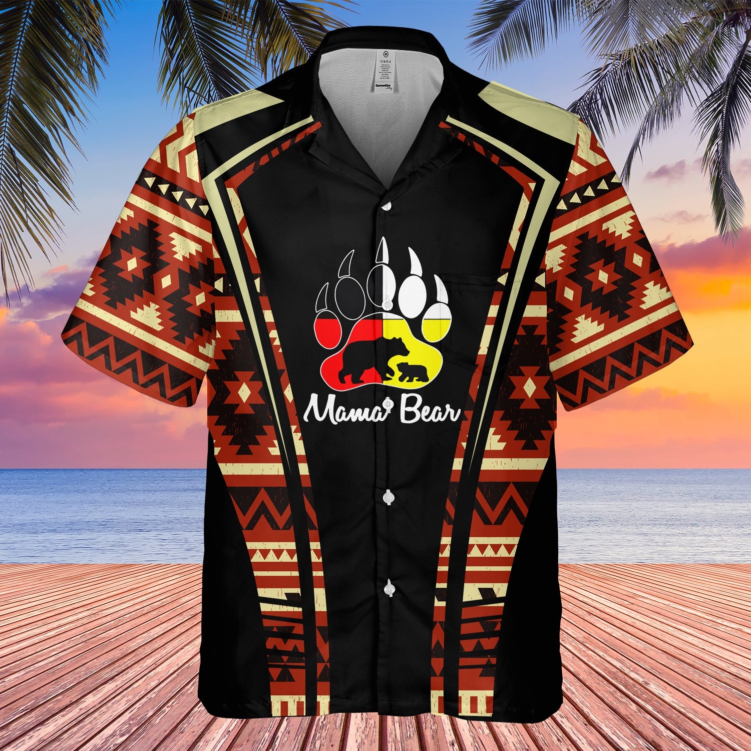GB-HW000355 Tribe Design Native American Hawaiian Shirt 3D
