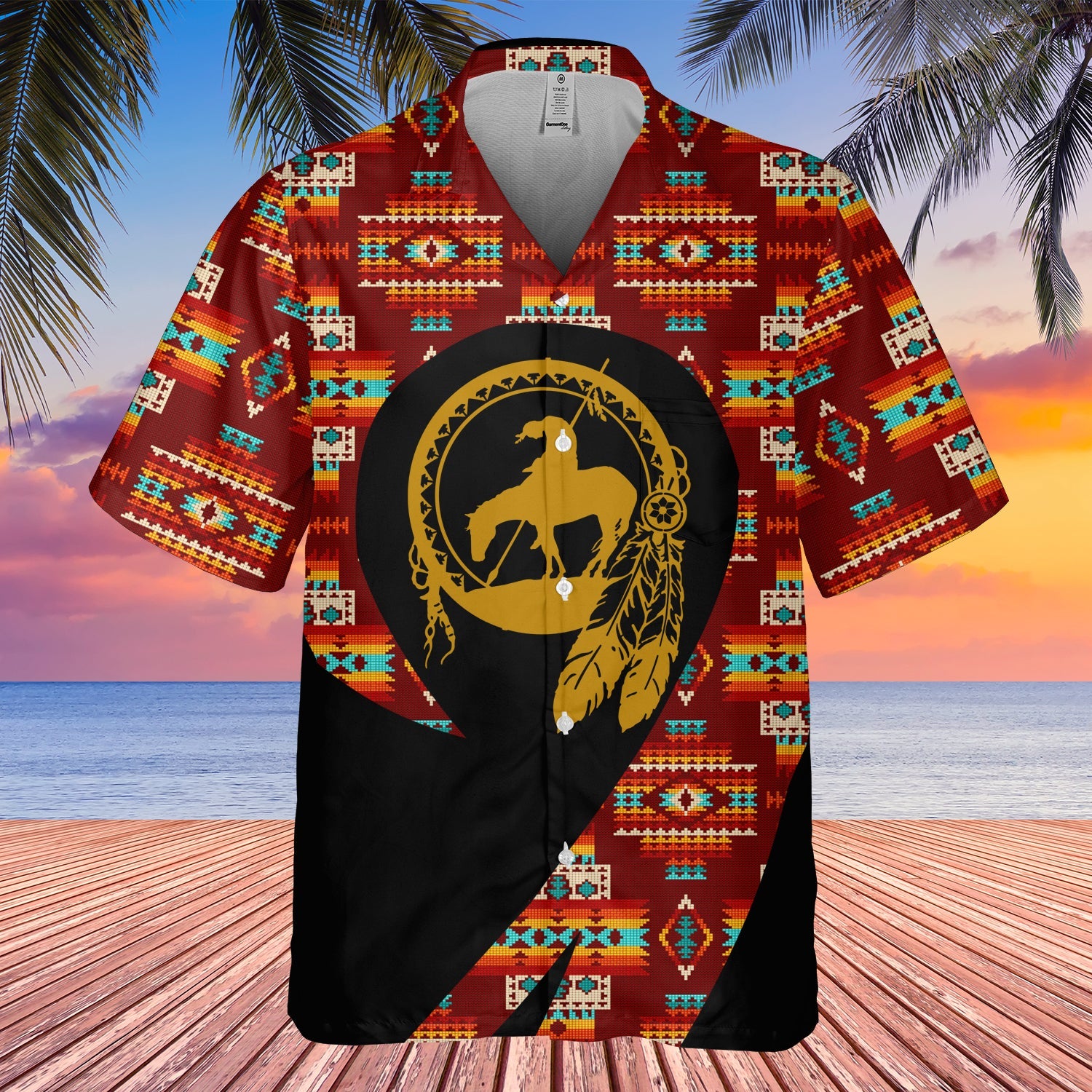 GB-HW000163 Pattern Native Hawaiian Shirt 3D