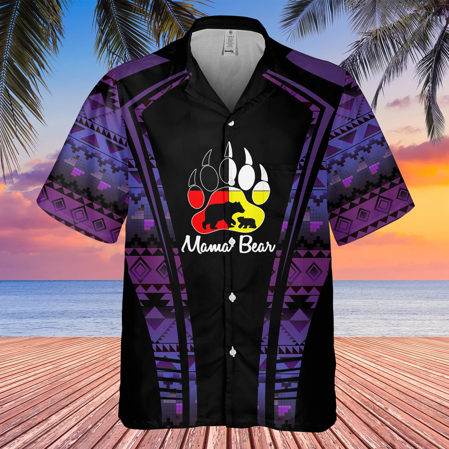 GB-HW000362 Tribe Design Native American Hawaiian Shirt 3D
