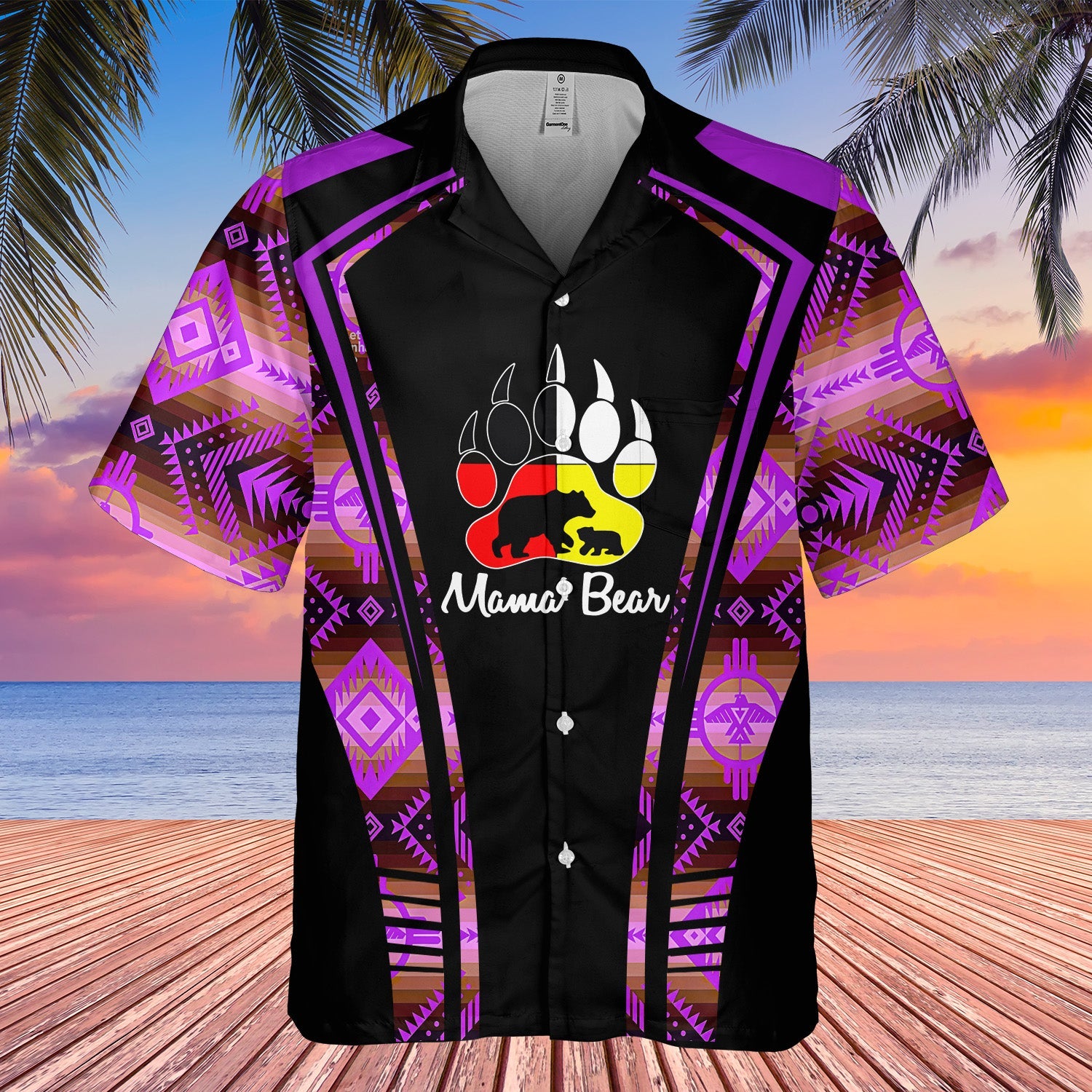 GB-HW000360 Tribe Design Native American Hawaiian Shirt 3D