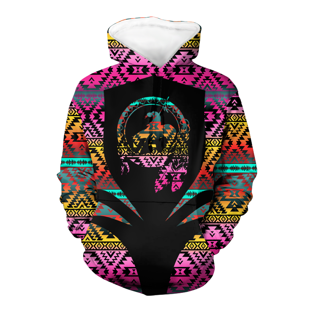 HD000351 Pattern Native Pride 3D Hoodie