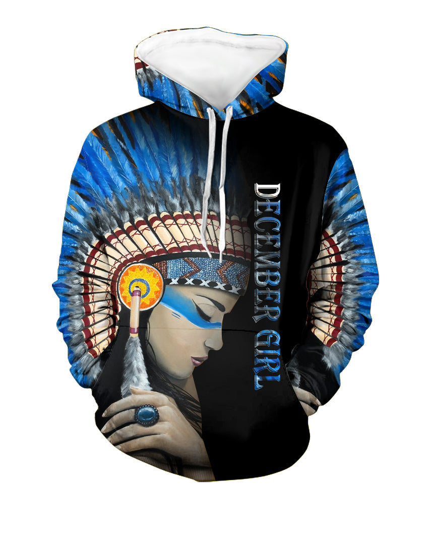 GB-NAT00473-12 Native Girl 3D Hoodie