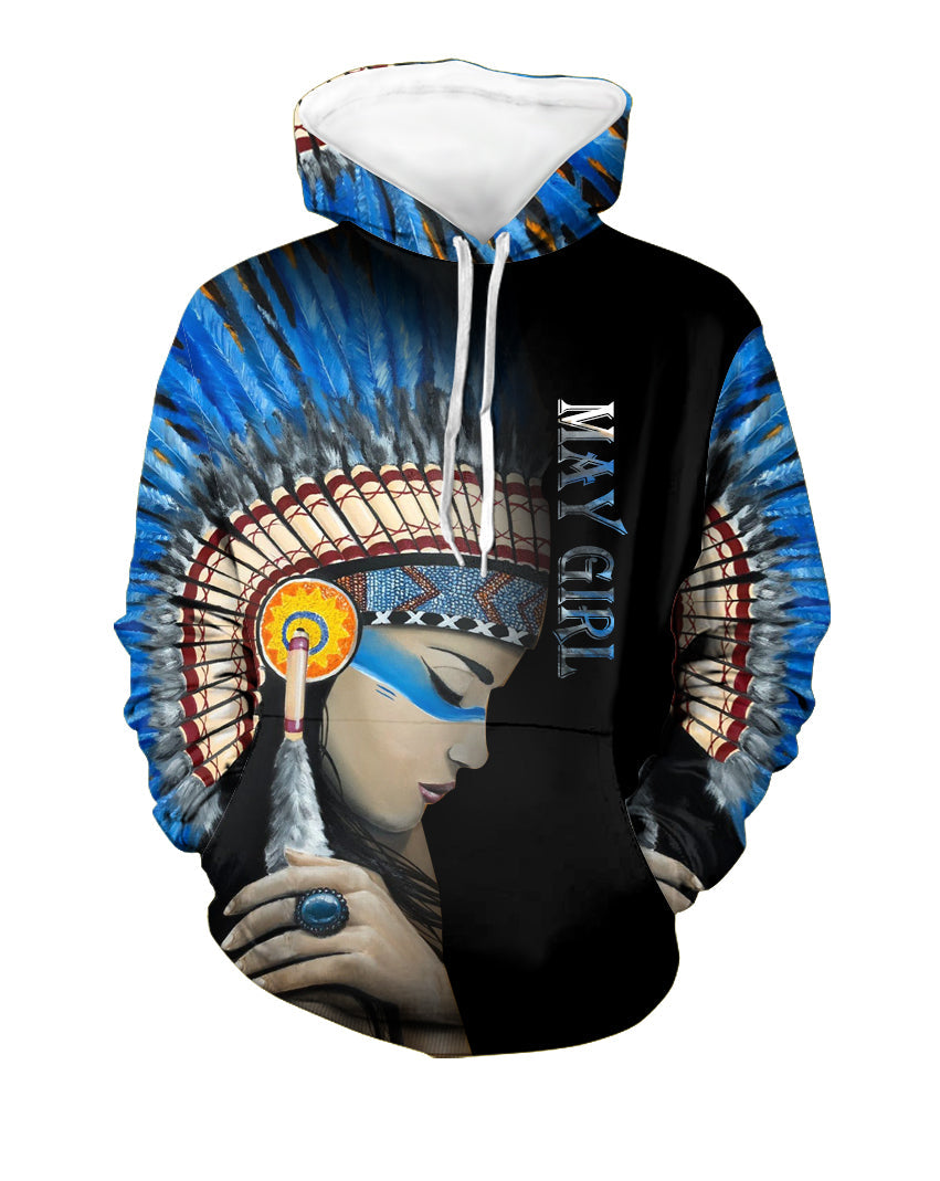 GB-NAT00473-05 Native Girl 3D Hoodie