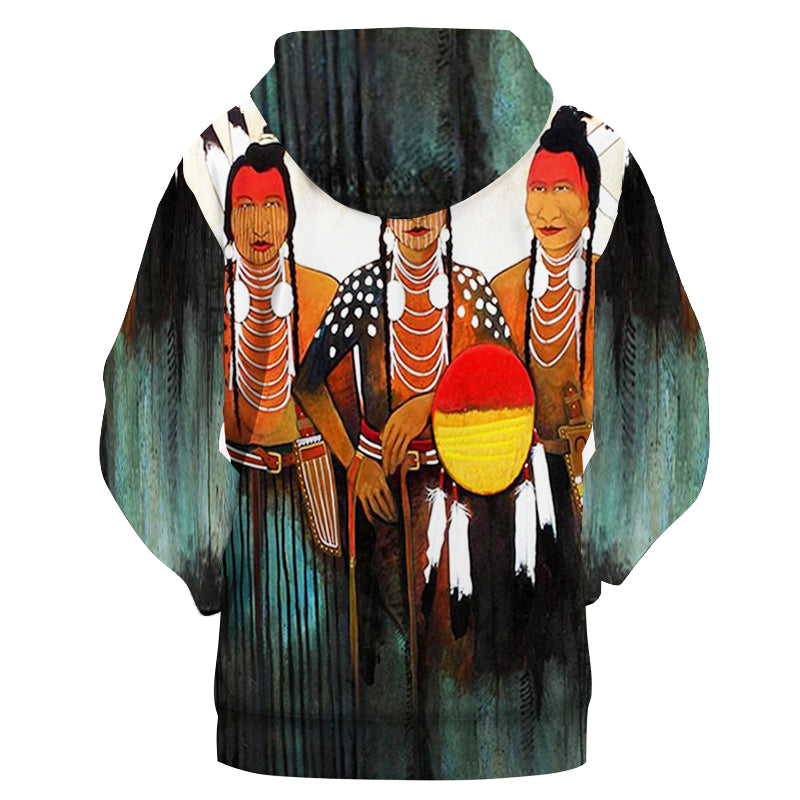 GB-NAT00349 Chief Native 3D Hoodie