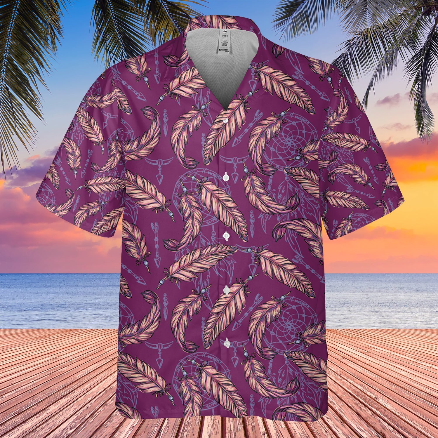 GB-HW00041 Pattern Black Hawaiian Shirt 3D