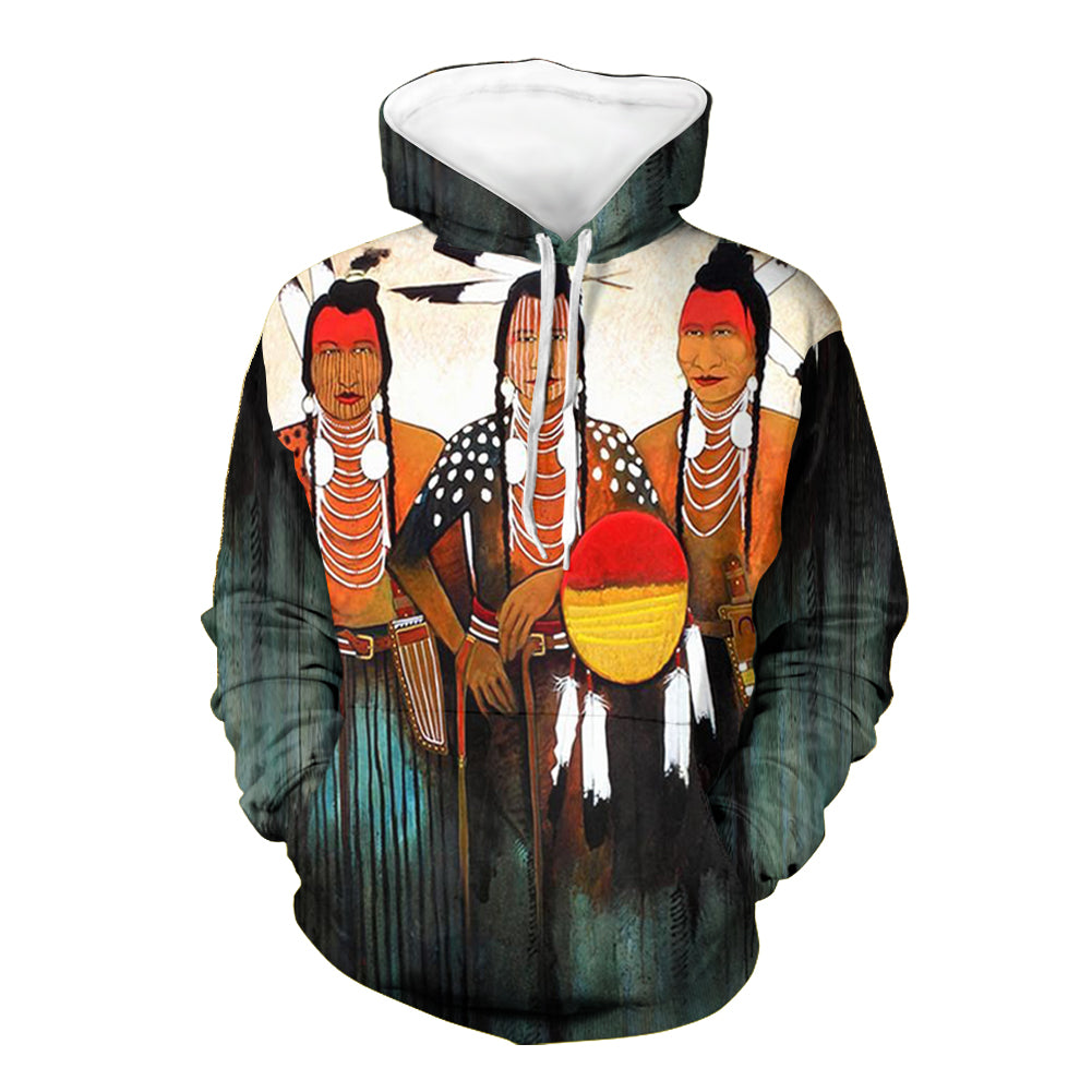 GB-NAT00349 Chief Native 3D Hoodie