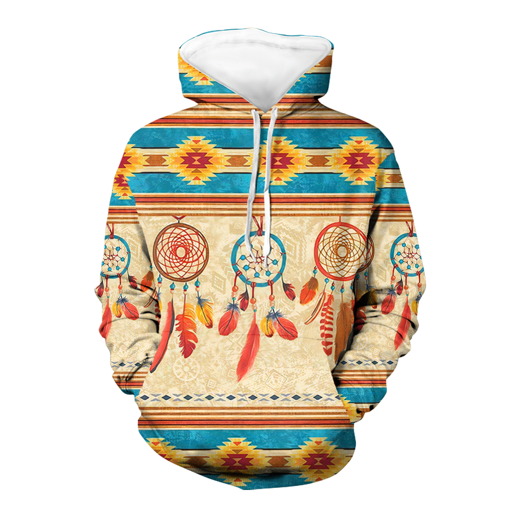 GB-NAT00524  Pattern Native Pride 3D Hoodie