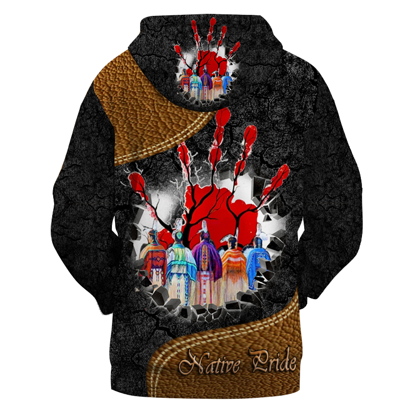 GB-NAT00624 Native Girls American 3D Hoodie