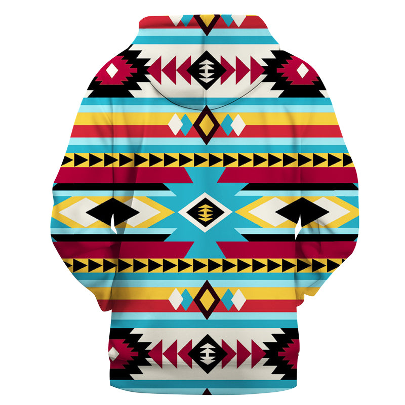 GB-NAT00512 Full Color Southwest Pattern 3D Hoodie