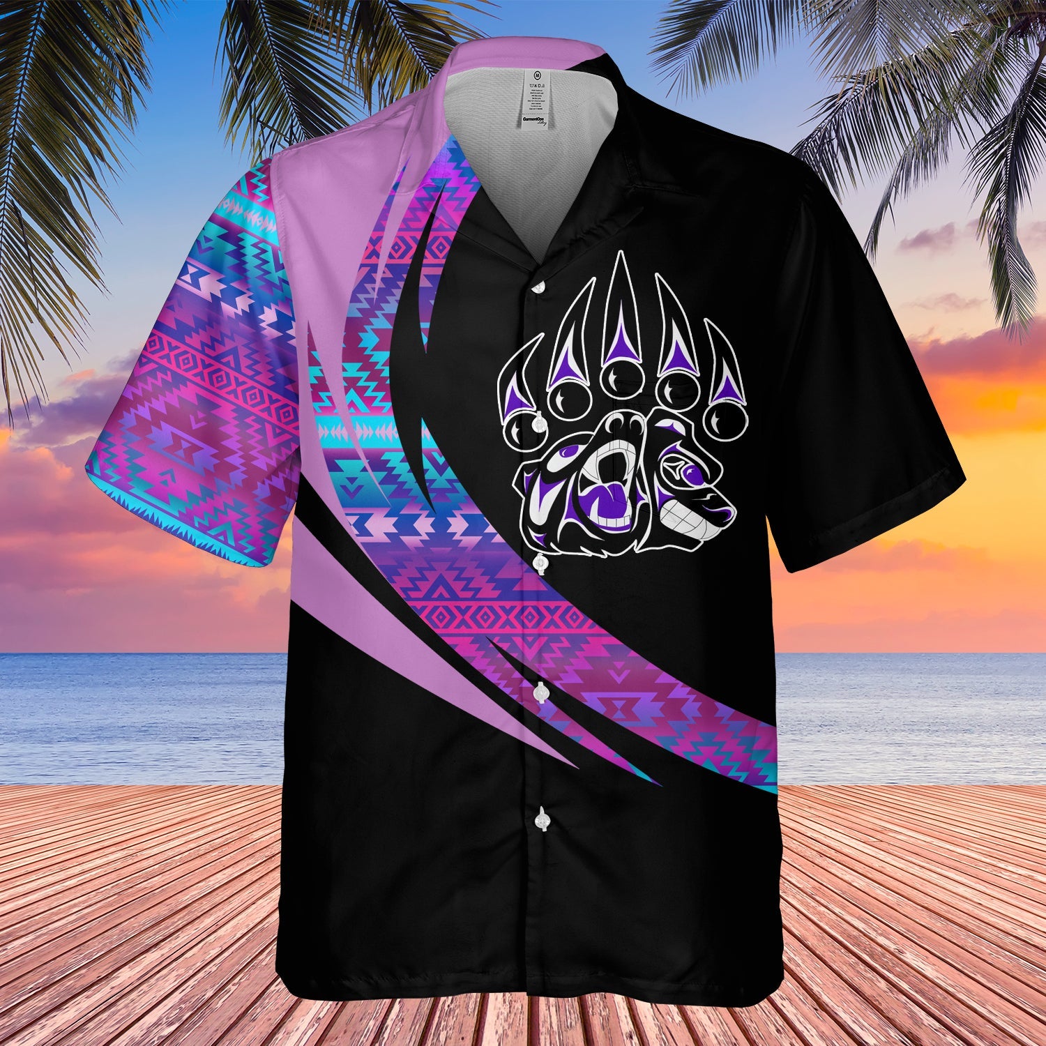 GB-HW000860 Tribe Design Native American Hawaiian Shirt 3D