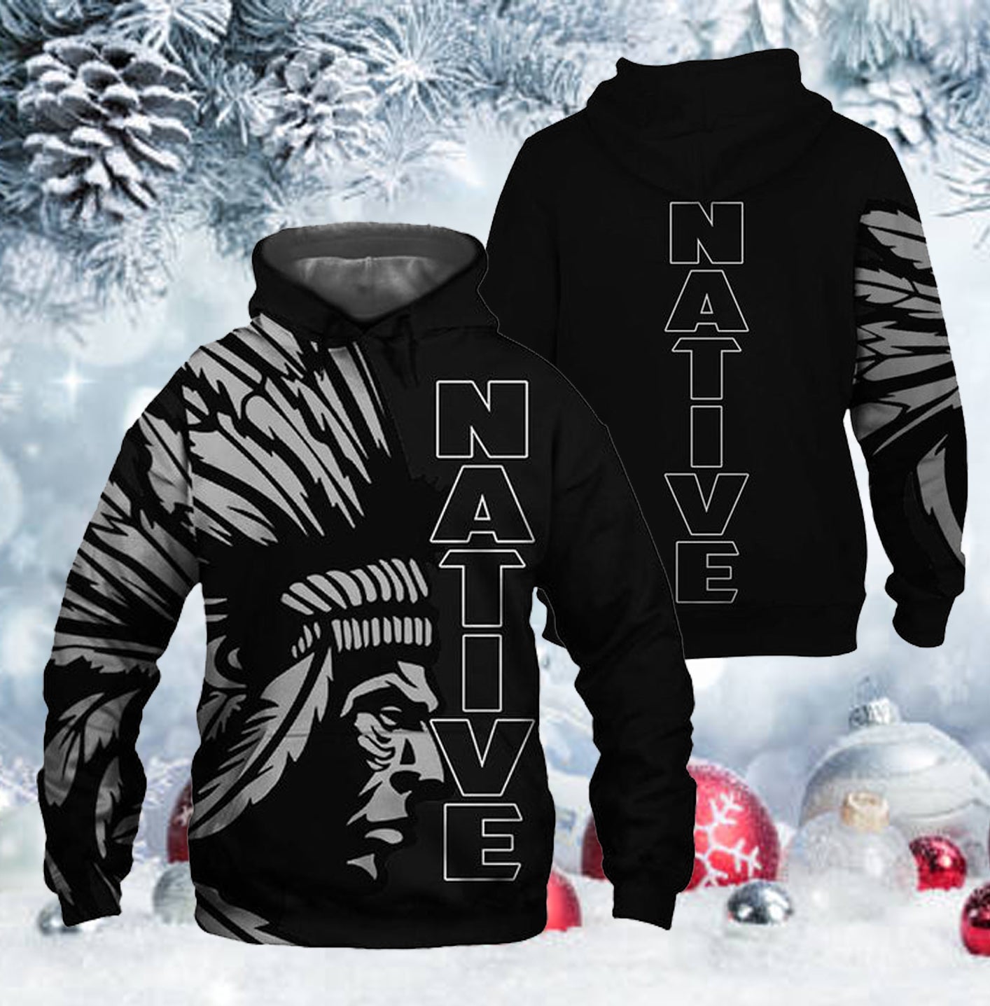 GB-NAT00723-HOOD01 Native American Pride  3D Hoodie